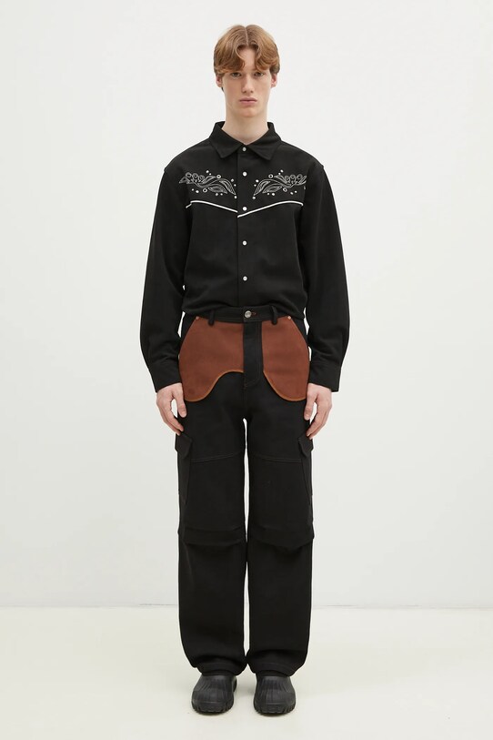 Andersson Bell camicia Lemmans Faux-Suede atb1236m nero