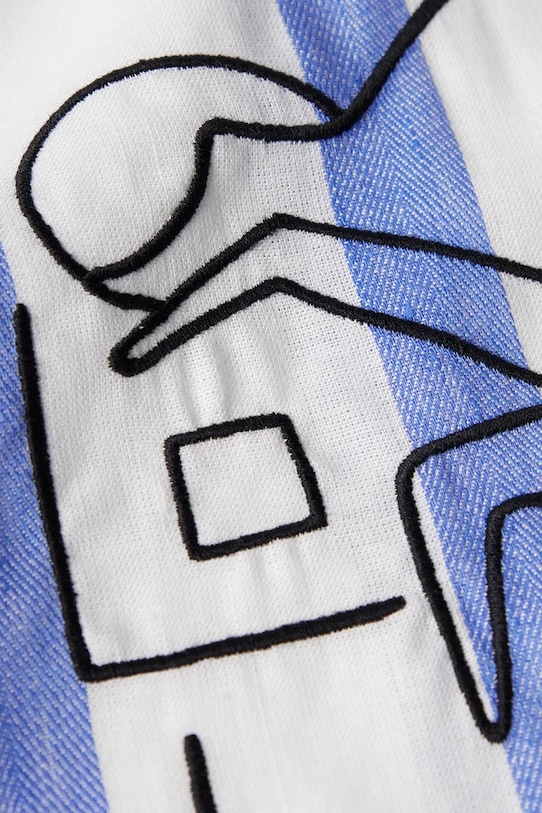 by Parra camicia di lino Sleep now 53240 blu