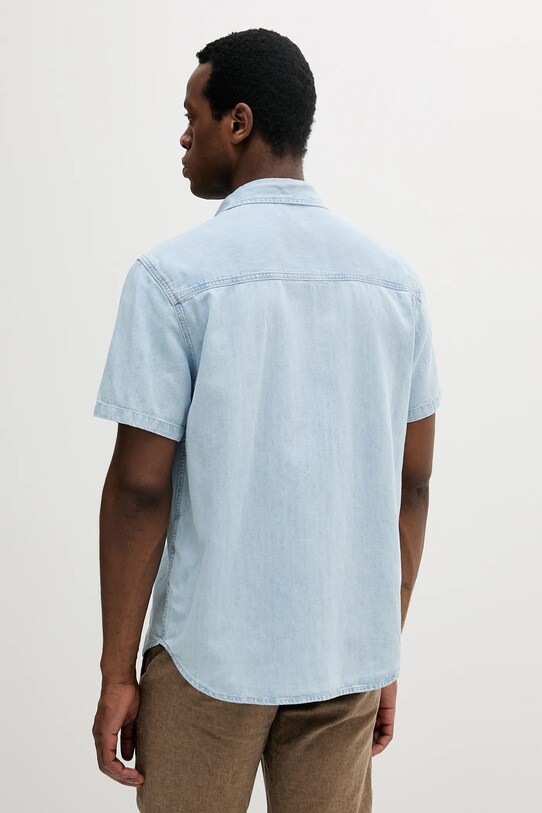 Одяг Сорочка з домішкою льону Calvin Klein Jeans J30J327180 блакитний