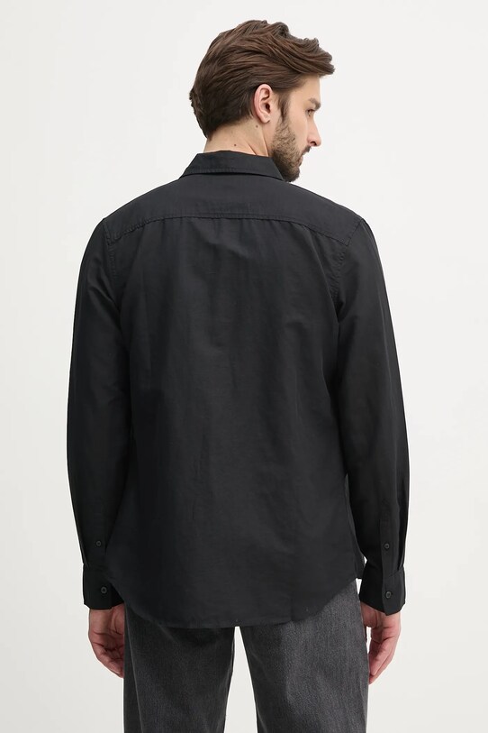 Odzież Calvin Klein Jeans koszula lniana J30J327295 czarny