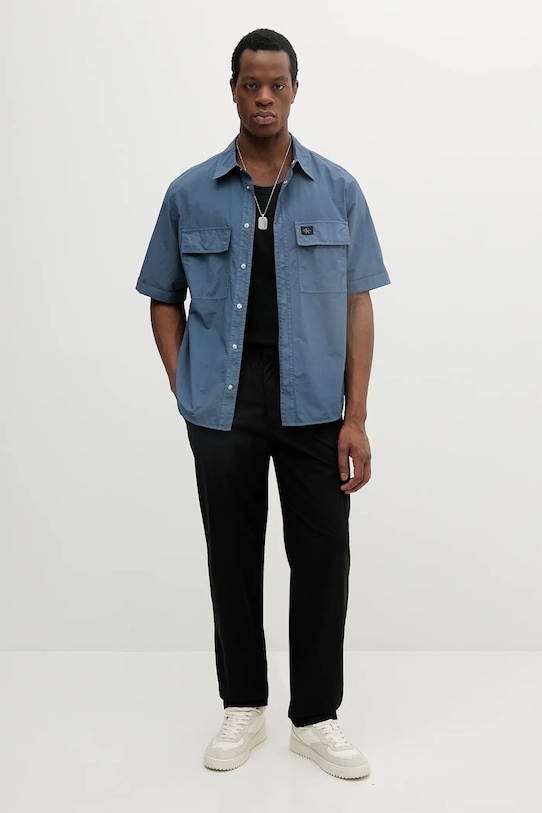 Calvin Klein Jeans koszula J30J327299 niebieski SS25