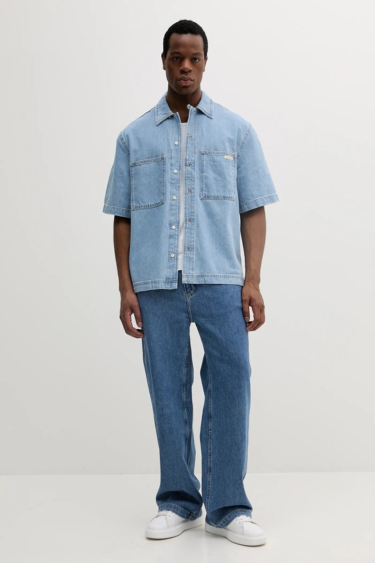 Τζιν πουκάμισο Calvin Klein Jeans J30J327512 μπλε SS25