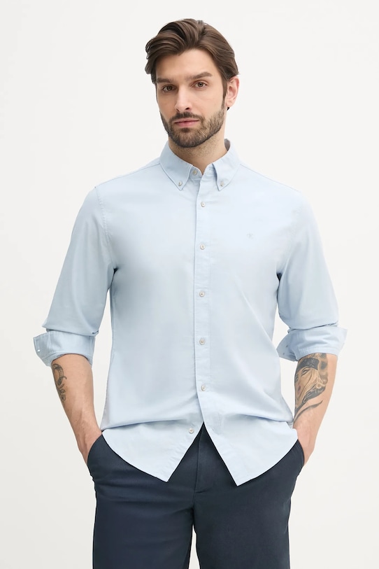Calvin Klein Jeans koszula z elastanem niebieski LV040EM125