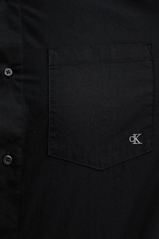 Pamučna košulja Calvin Klein Jeans LV040QM160 crna