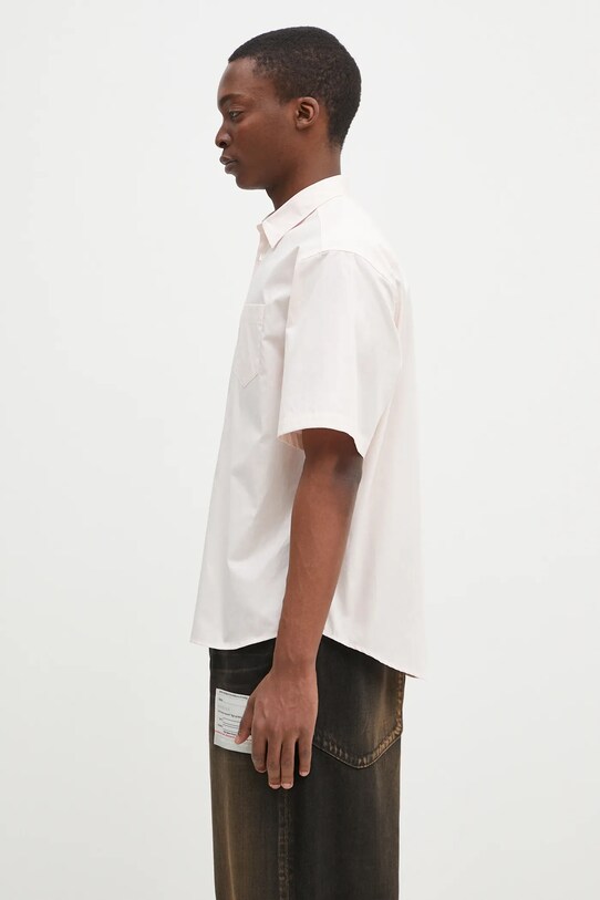 Βαμβακερό πουκάμισο Undercover Shirt UP1E4403 ροζ SS25