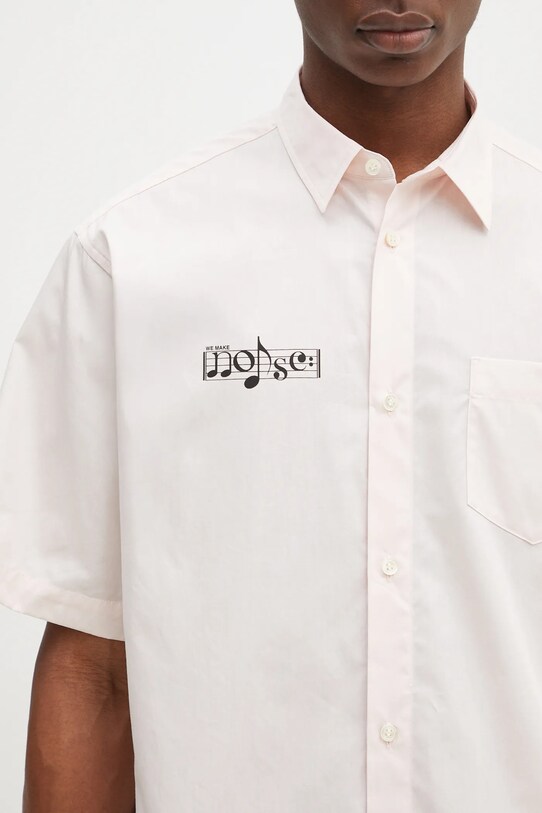 Βαμβακερό πουκάμισο Undercover Shirt ροζ UP1E4403