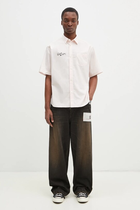 Βαμβακερό πουκάμισο Undercover Shirt UP1E4403 ροζ