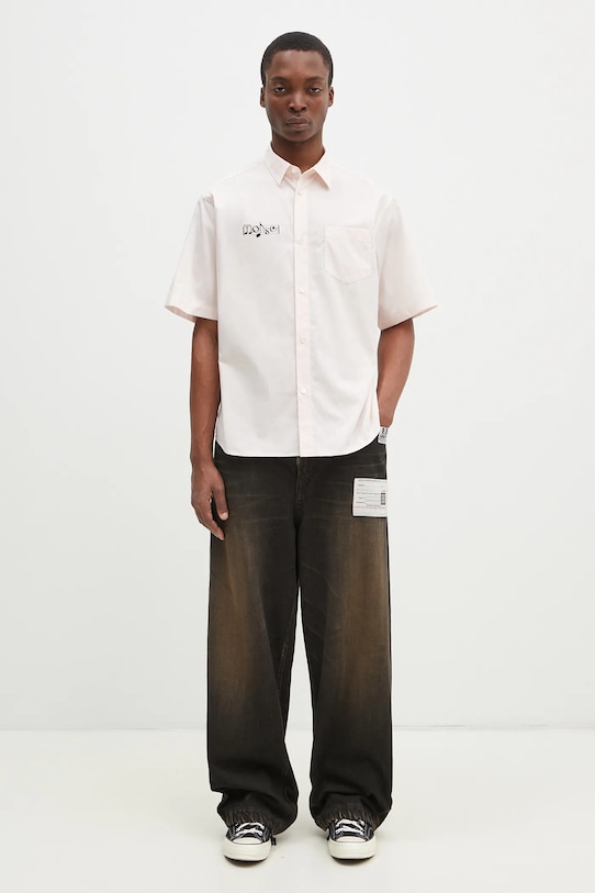 Βαμβακερό πουκάμισο Undercover Shirt UP1E4403 ροζ