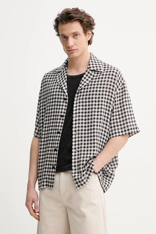 Won Hundred camasa scurt negru 3551.14274