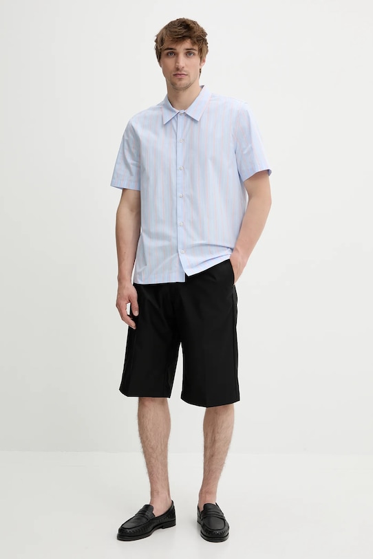 Bavlněná košile Won Hundred 3558.14268 modrá SS25