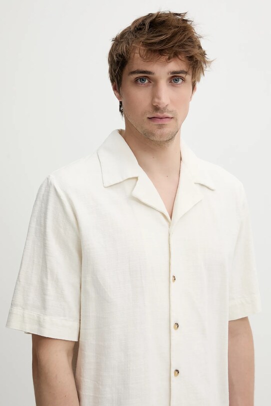 Won Hundred koszula bawełniana beżowy 3560.14234