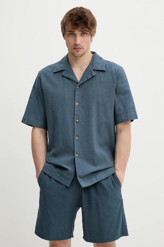Βαμβακερό πουκάμισο Won Hundred casual μπλε 3560.14234
