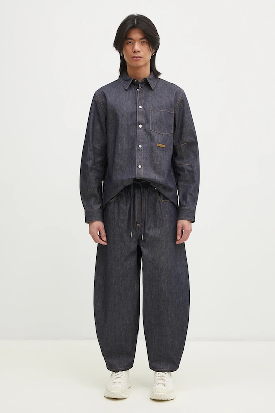 Helmut Lang koszula jeansowa Curved Cl Shirt.Bkly O09DM501 granatowy