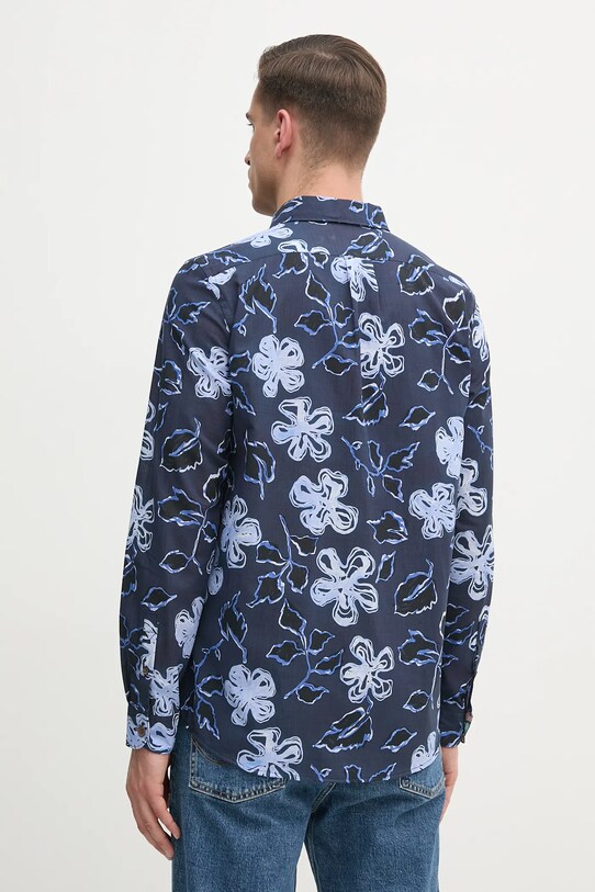 Oblečení Bavlněná košile PS Paul Smith M2R.765X.P22309 námořnická modř