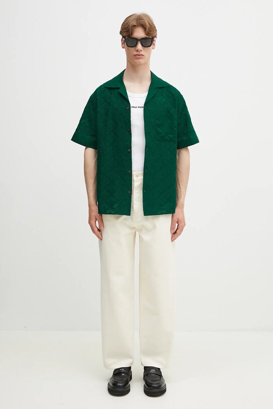 Drôle de Monsieur koszula bawełniana La Chemise Brodee Tapisserie G.SH213.CO196.DGN