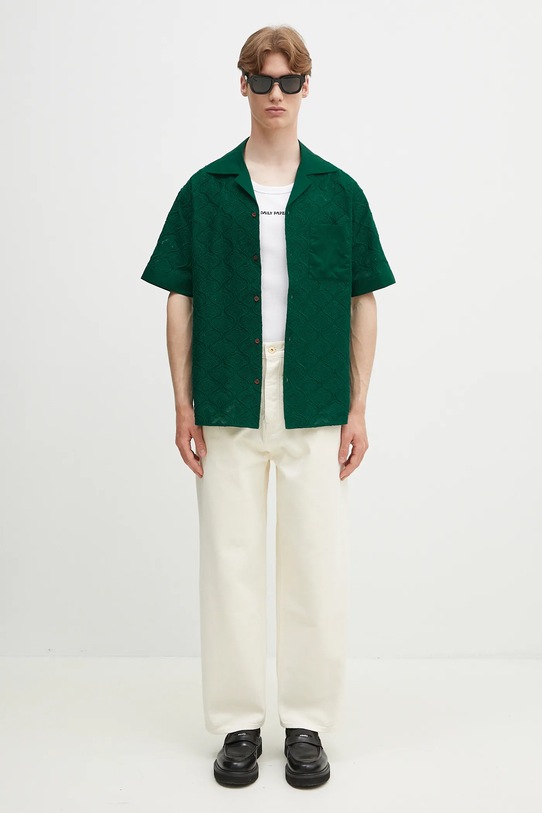 Памучна риза Drôle de Monsieur La Chemise Brodee Tapisserie G.SH213.CO196.DGN