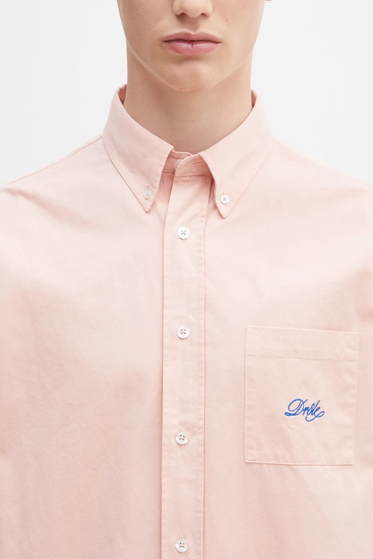 Хлопковая рубашка Drôle de Monsieur La Chemise Lavee Drule розовый G.SH195.CO178.LPI