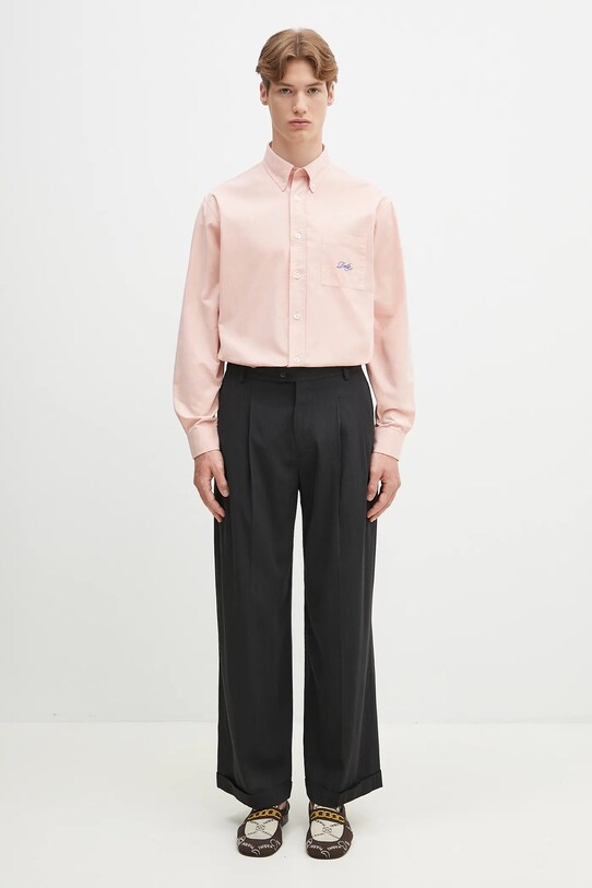 Хлопковая рубашка Drôle de Monsieur La Chemise Lavee Drule G.SH195.CO178.LPI розовый