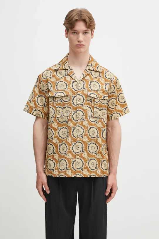 Bavlnená košeľa Drôle de Monsieur La Chemise Paisley relaxed hnedá G.SH203.CO189.MS