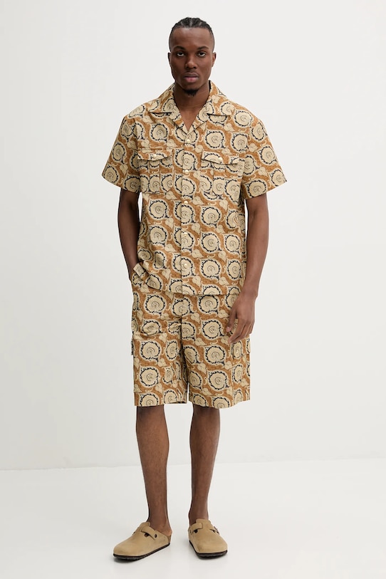 Drôle de Monsieur koszula bawełniana La Chemise Paisley G.SH203.CO189.MS brązowy SS25