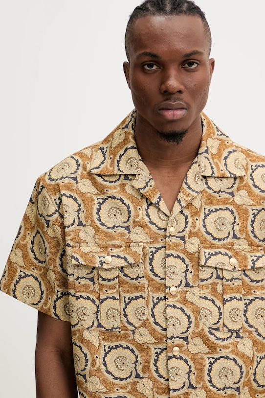 Drôle de Monsieur koszula bawełniana La Chemise Paisley brązowy G.SH203.CO189.MS