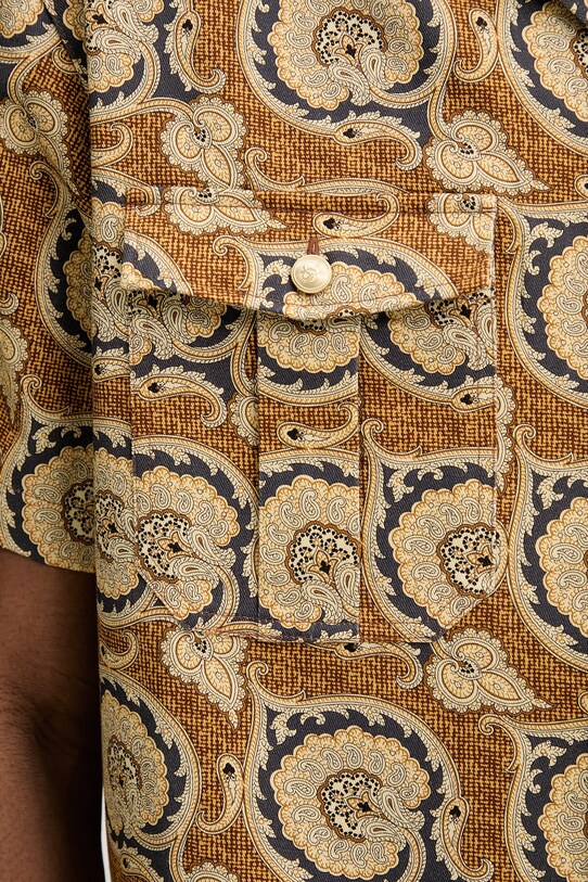 Drôle de Monsieur cămașă din bumbac La Chemise Paisley G.SH203.CO189.MS maro