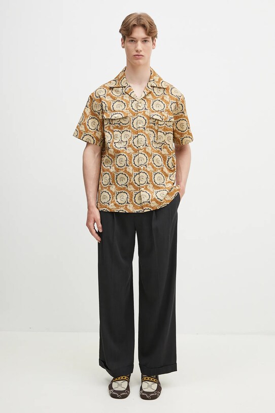 Bavlnená košeľa Drôle de Monsieur La Chemise Paisley G.SH203.CO189.MS hnedá