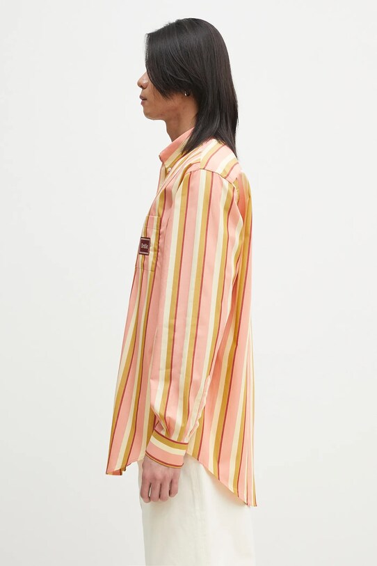Drôle de Monsieur koszula bawełniana La Chemise Rayee G.SH208.CO117.CR pomarańczowy SS25