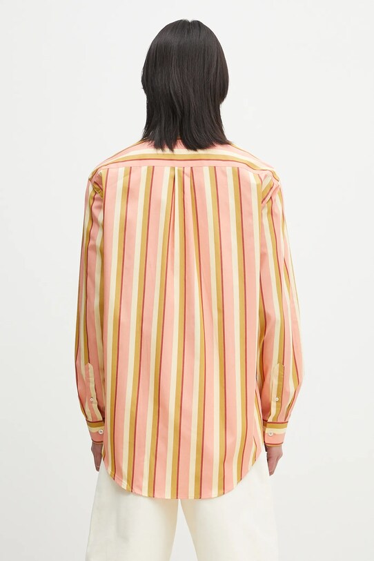 Odzież Drôle de Monsieur koszula bawełniana La Chemise Rayee G.SH208.CO117.CR pomarańczowy