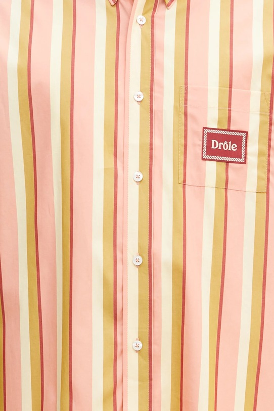 Bavlnená košeľa Drôle de Monsieur La Chemise Rayee oranžová G.SH208.CO117.CR