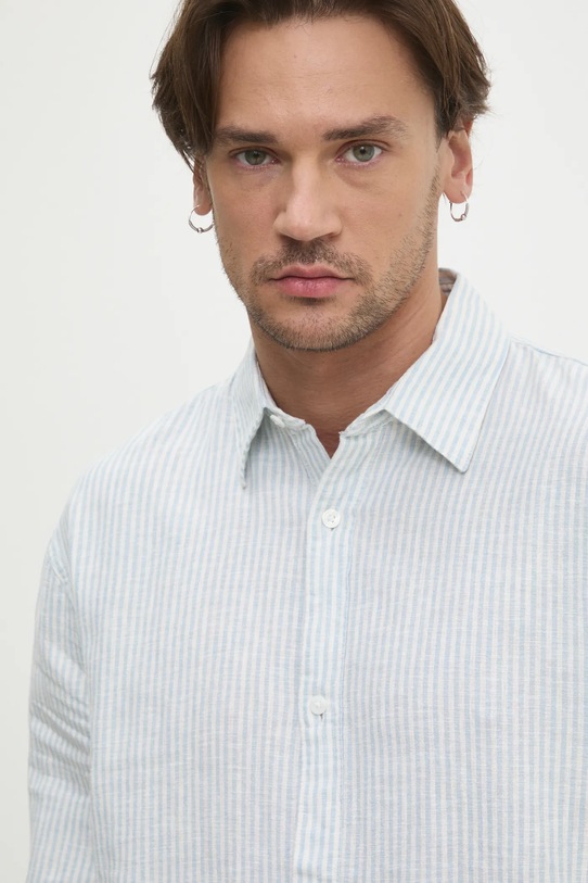 Πουκάμισο από λινό Hollister Co. μπλε KI325.5072.214