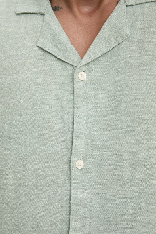 Lanena košulja Hollister Co. KI325.5096.300 zelena