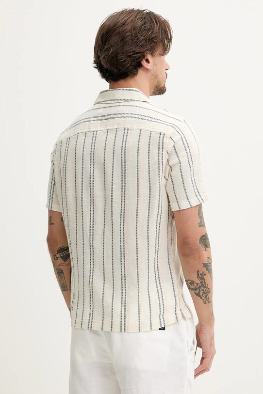 Oblečenie Košeľa s prímesou ľanu Hollister Co. KI325.5123.104 béžová