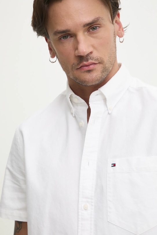 Хлопковая рубашка Tommy Hilfiger белый MW0MW36272