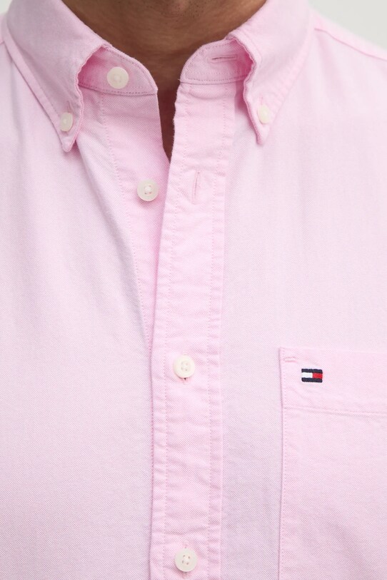 Tommy Hilfiger camasa din bumbac MW0MW36272 roz