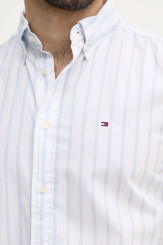 Tommy Hilfiger koszula bawełniana MW0MW37551 niebieski