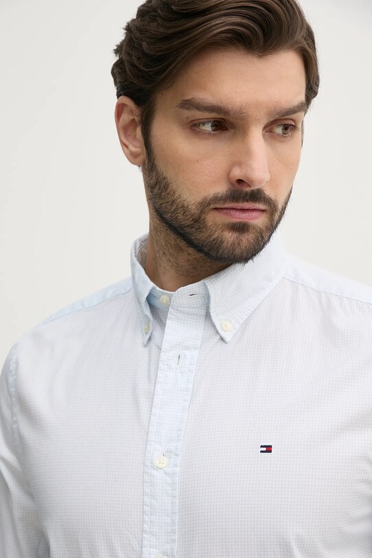Tommy Hilfiger cămașă din bumbac alb MW0MW38555