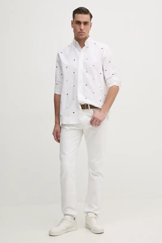 Tommy Hilfiger camicia in cotone MW0MW38563 bianco SS25