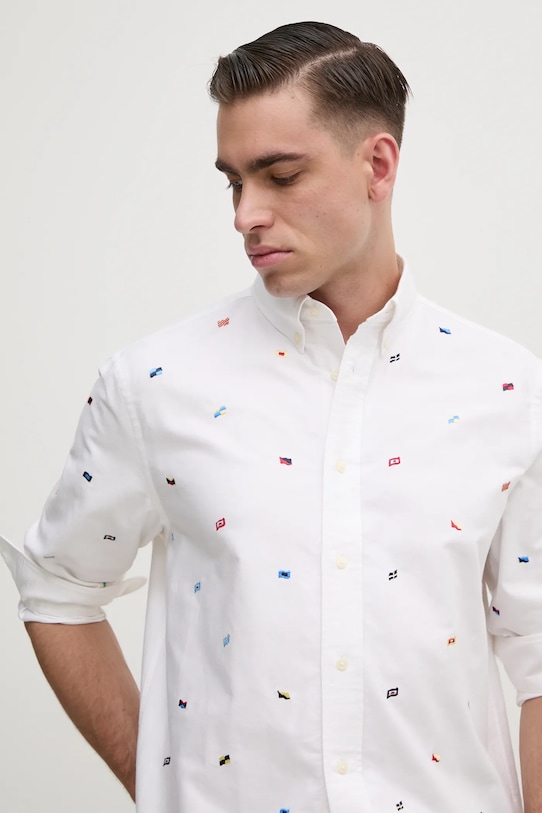 Tommy Hilfiger camicia in cotone bianco MW0MW38563