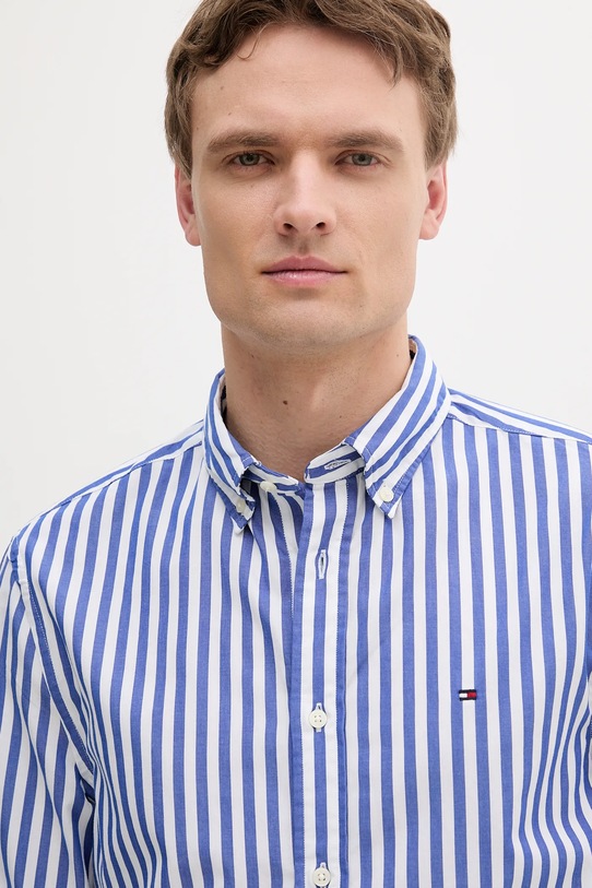 Bavlnená košeľa Tommy Hilfiger modrá MW0MW39159