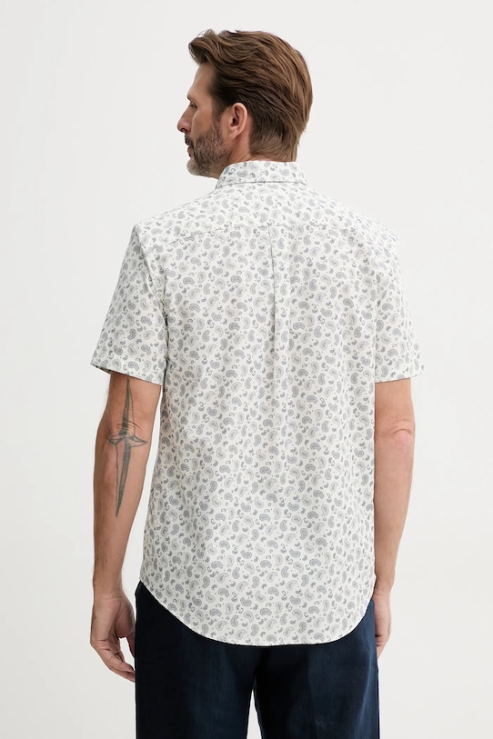 Odzież Tommy Hilfiger koszula z domieszką lnu MW0MW38566 beżowy