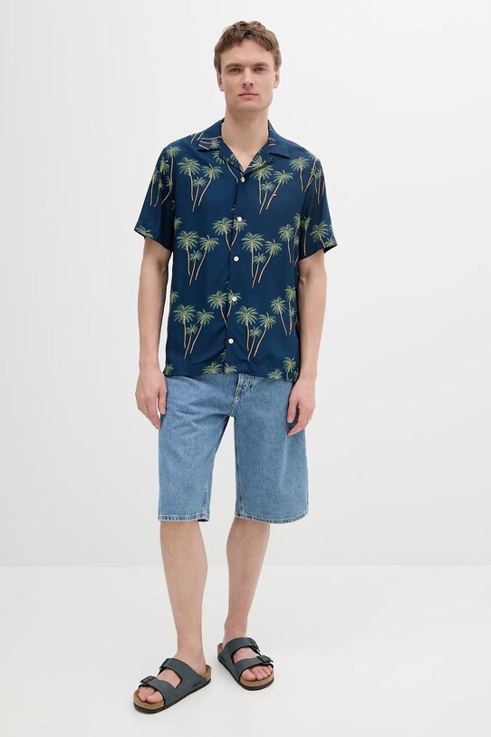 Рубашка Tommy Hilfiger MW0MW38580 тёмно-синий SS25