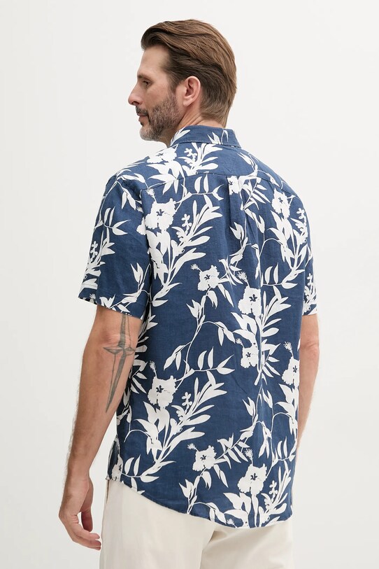 Oblečení Lněná košile Tommy Hilfiger MW0MW38586 námořnická modř