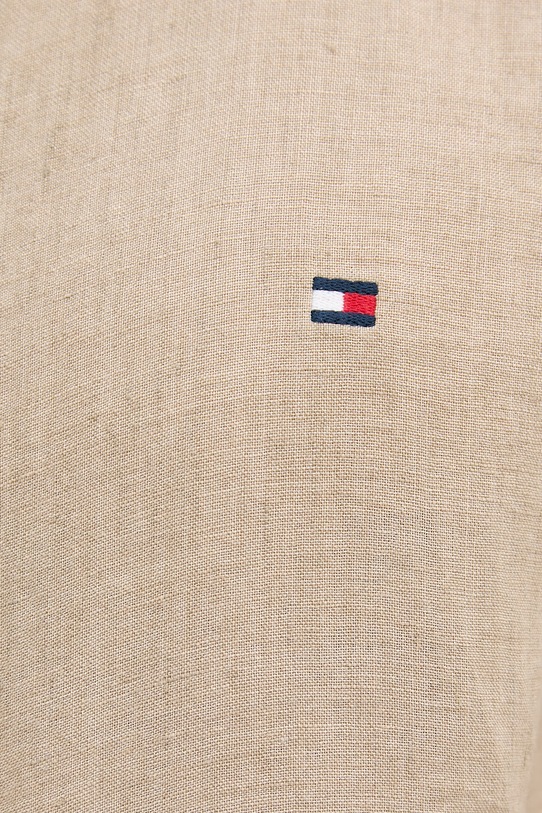 Tommy Hilfiger košeľa pánska ľanová MW0MW39271 béžová