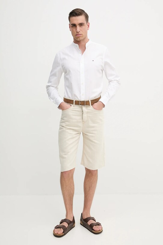 Бавовняна сорочка Tommy Hilfiger MW0MW39966 білий SS25