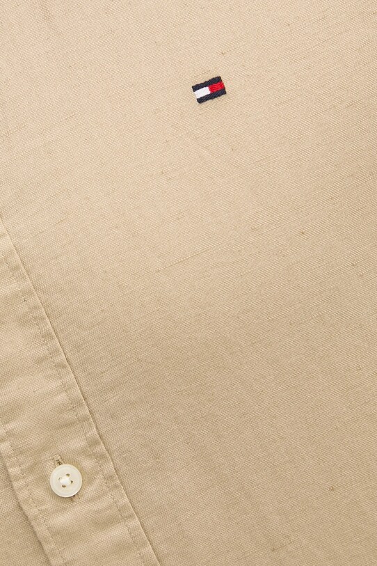 Tommy Hilfiger koszula z domieszką lnu MW0MW40702 beżowy