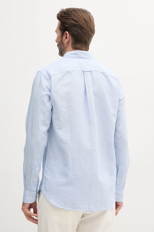 Îmbrăcăminte Tommy Hilfiger cămașă din amestec de in MW0MW40704 albastru