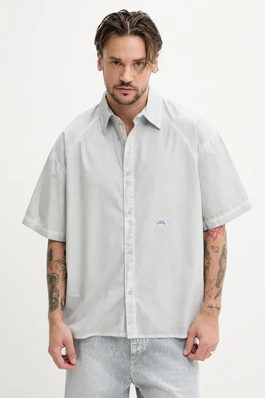 Bavlněná košile A-COLD-WALL* relaxed šedá ACWMSH160