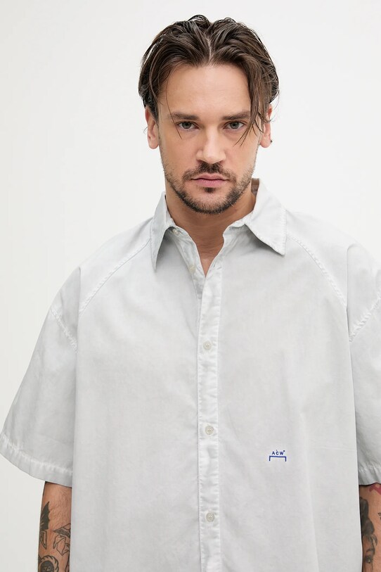 Bavlněná košile A-COLD-WALL* šedá ACWMSH160