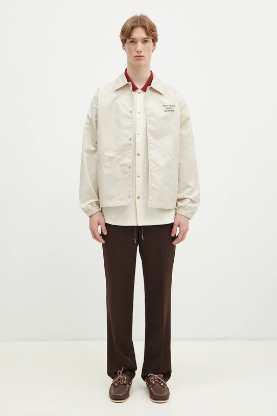 Drôle de Monsieur cămașă din bumbac La Chemise Piquee Slogan Vignes F.SH196.CO140.CM
